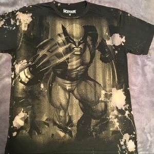 Black Bleach Dyed Wolverine X-Men T-shirt